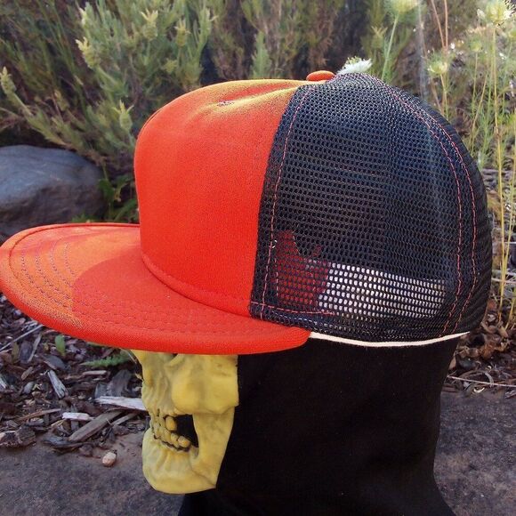 Deadstock Vintage AJD Blank Two Tone Snap Trucker Hat - Picture 2 of 6